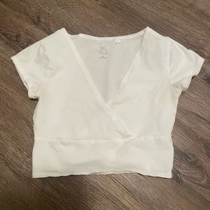 Pacsun White V Neck crop top